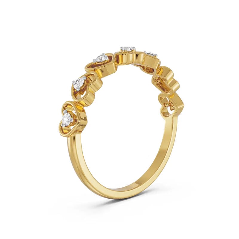 Heart Lab Grown Diamond Band