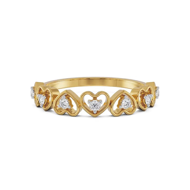 Heart Lab Grown Diamond Band 9KT