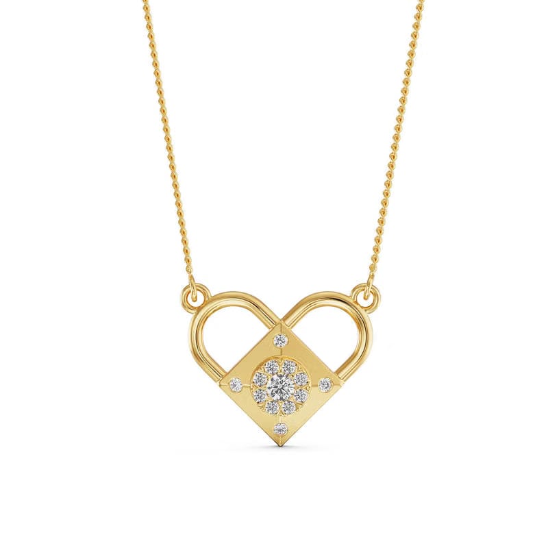 Heart of Eternity Diamond Necklace 9KT