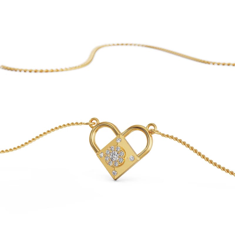 Heart of Eternity Diamond Necklace 9KT