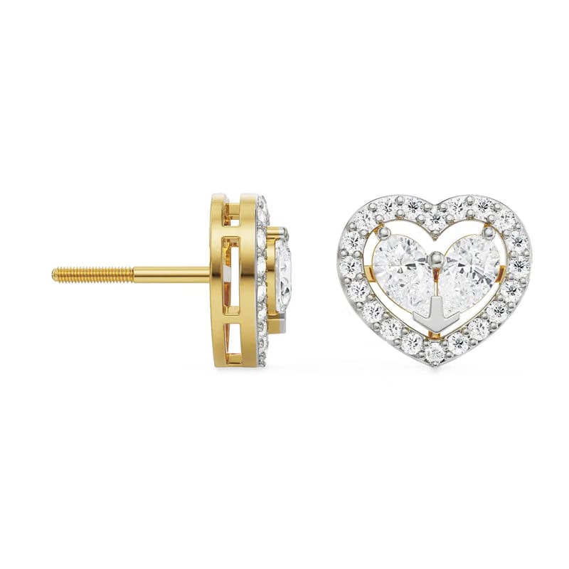 Heart of Pear Lab Grown Diamond Studs