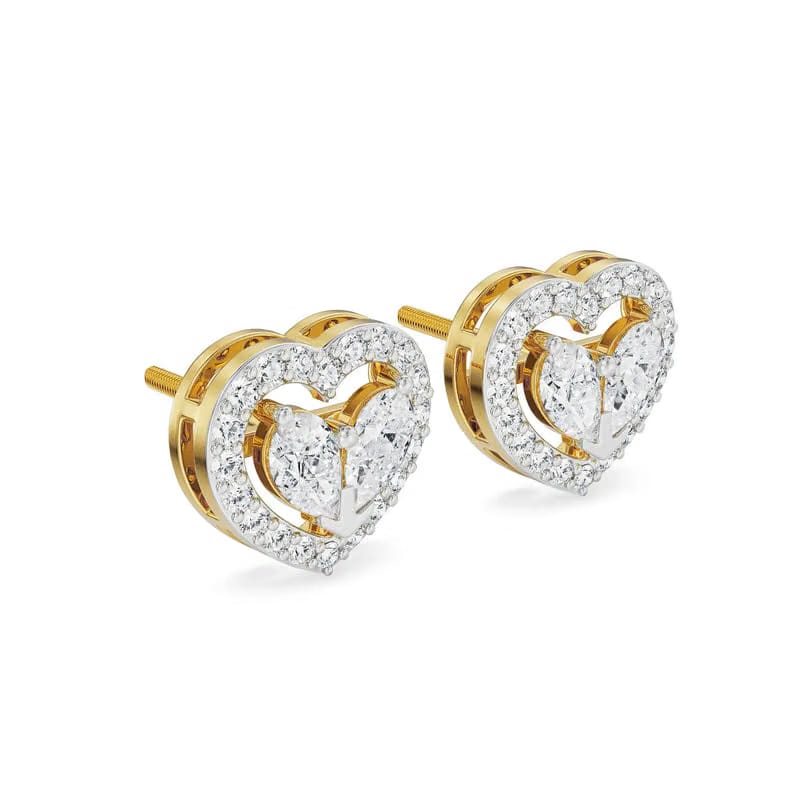 Heart of Pear Lab Grown Diamond Studs