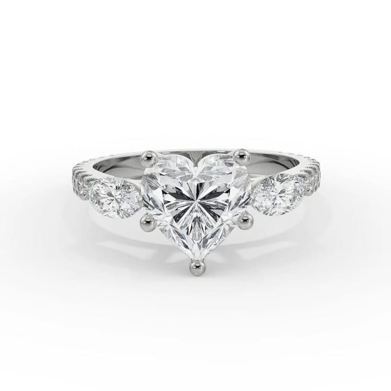 Heartfelt Lab Diamond Engagement Ring