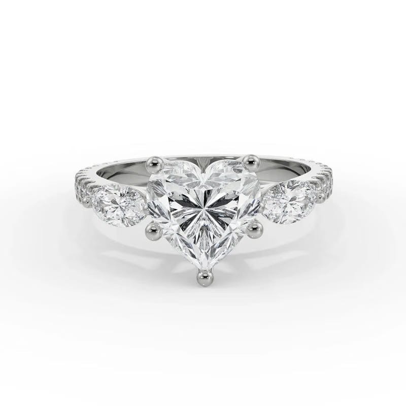 Heartfelt Lab Diamond Engagement Ring 9KT