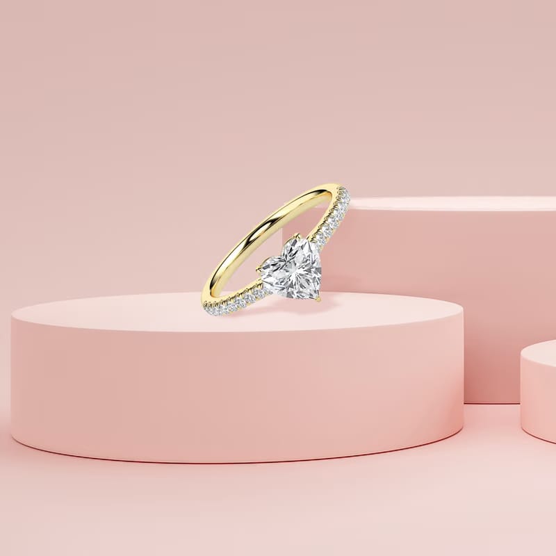 Heartfelt Solitaire Diamond Ring