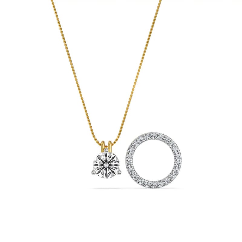 Hearts & Arrows Two Way Lab Grown Diamond Pendant