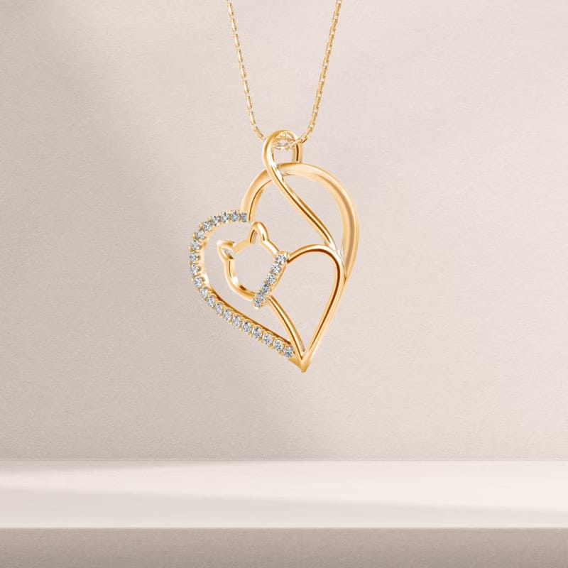 Hello Kitty Lab Grown Diamond Pendant