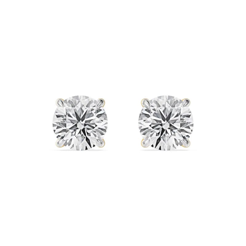 Hidden Halo Round Lab Grown Diamond Earrings