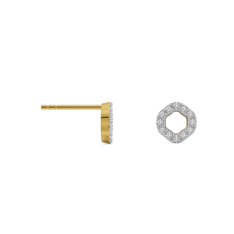 Hollow Lab Grown Diamond Studs 9KT