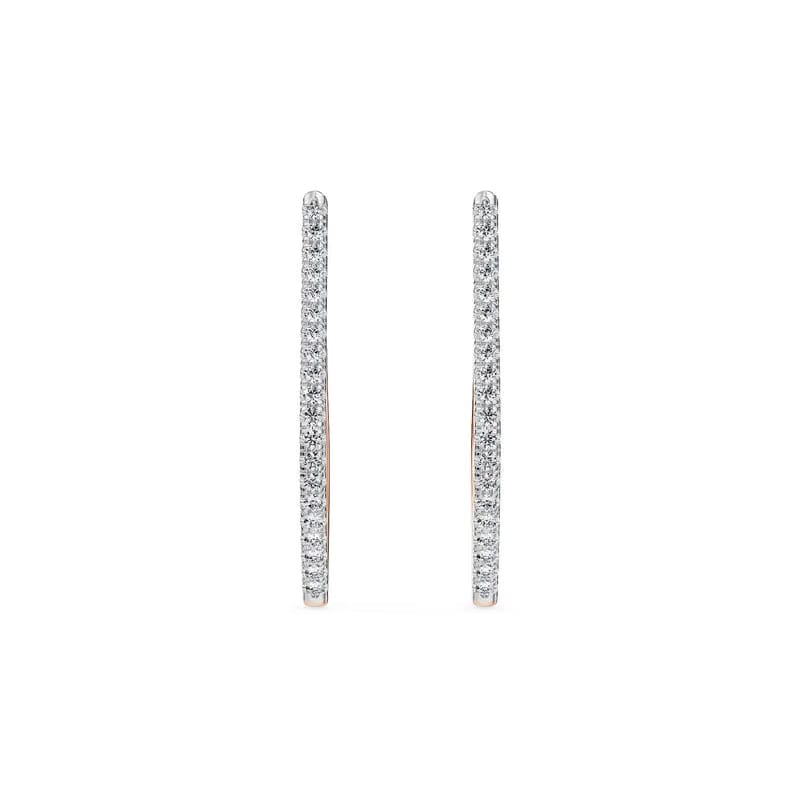 Inaya Minimalist Lab Grown Diamond Hoops