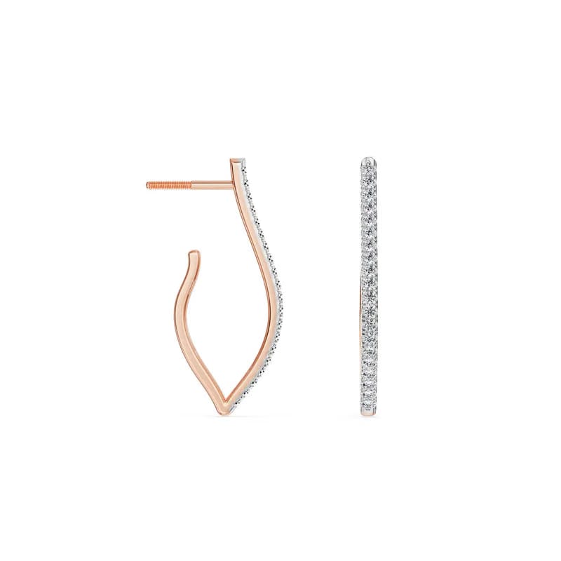 Inaya Minimalist Lab Grown Diamond Hoops