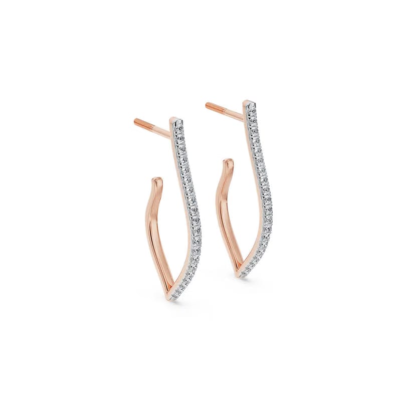 Inaya Minimalist Lab Grown Diamond Hoops