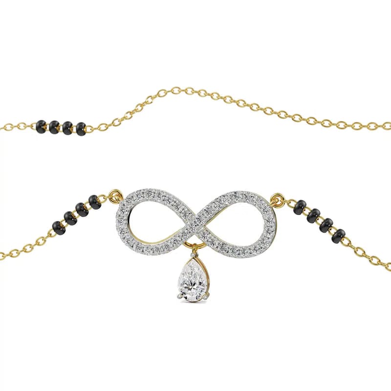Infinity Drop Lab Grown Diamond Mangalsutra 9KT