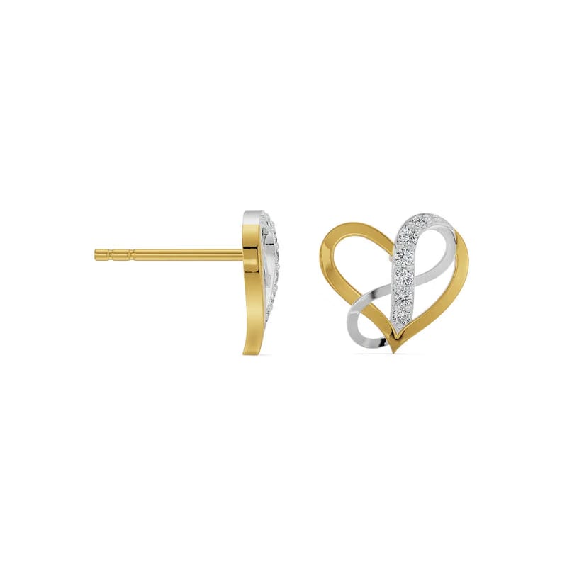 Infinity Heart Lab Grown Diamond Studs