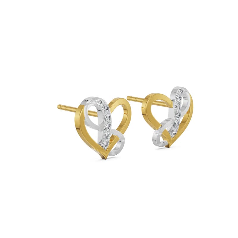 Infinity Heart Lab Grown Diamond Studs