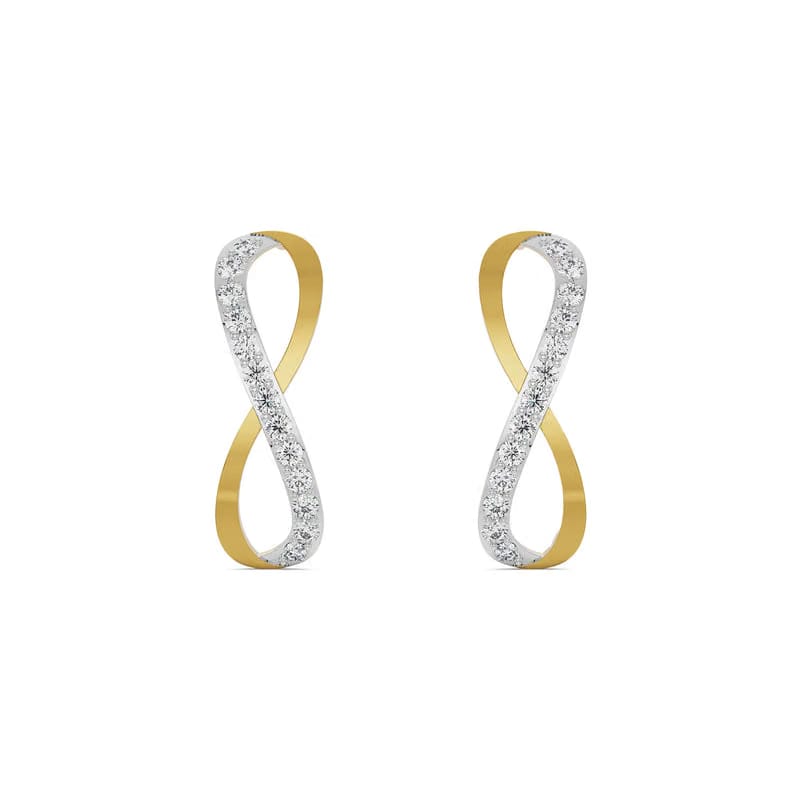 Infinity Lab Grown Diamond Earrings 9KT