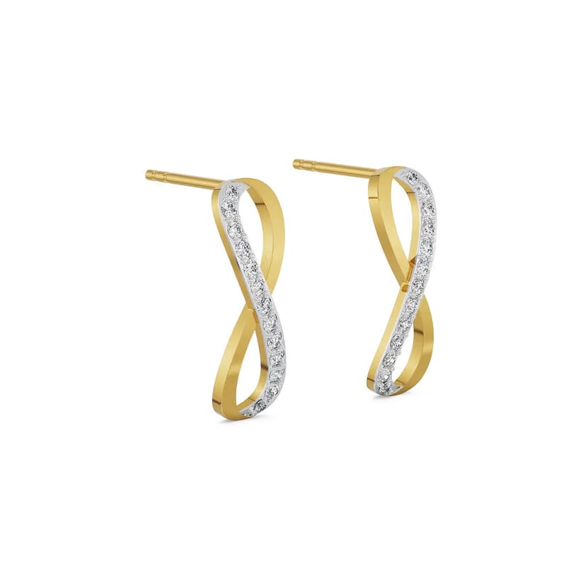 Infinity Lab Grown Diamond Earrings 9KT