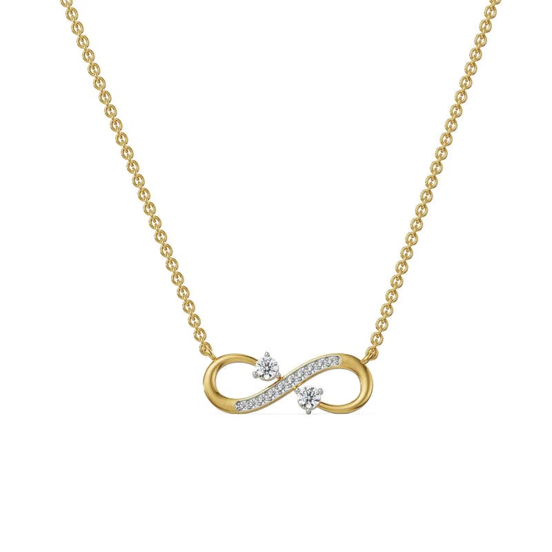 Infinity Lab Grown Diamond Necklace 9KT