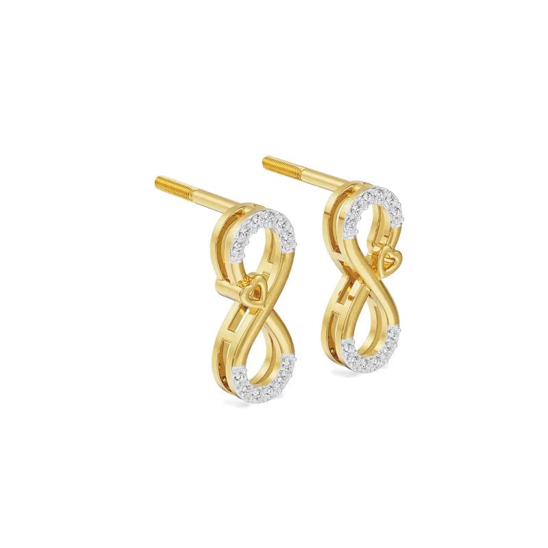 Infinity Love Lab Grown Diamond Earrings