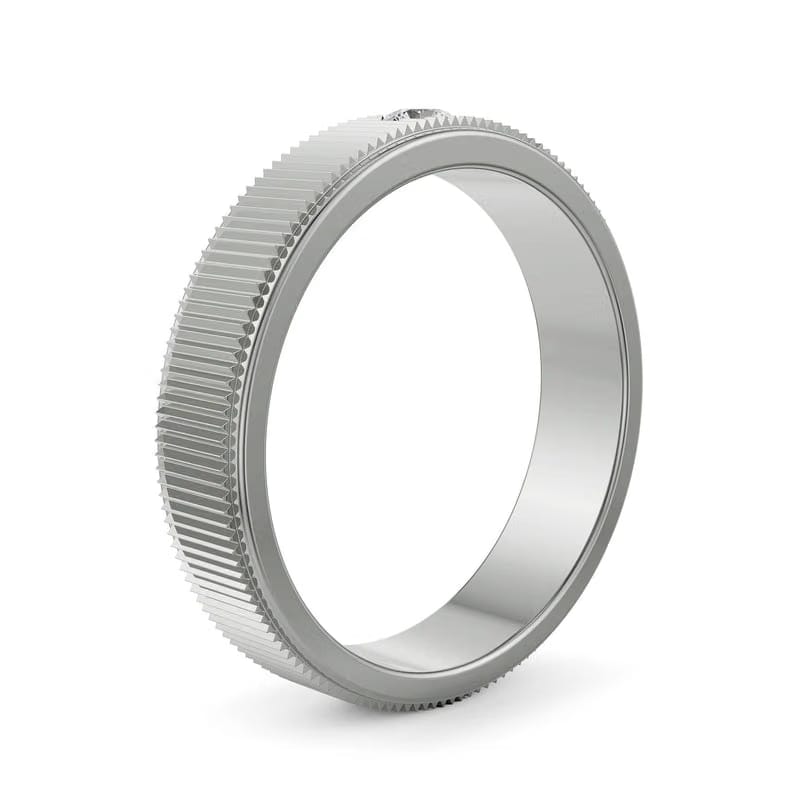 Inlay Round Lab Grown Diamond Band