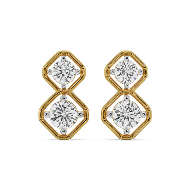Interwined Lab Grown Diamond Encrusted Drops