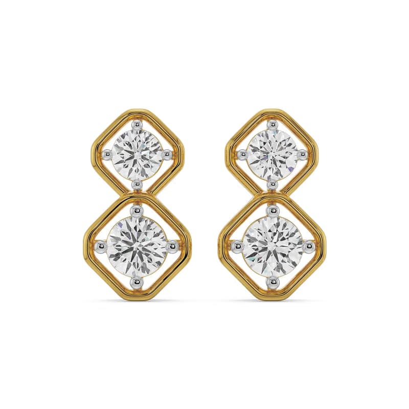 Interwined Lab Grown Diamond Encrusted Drops 9KT