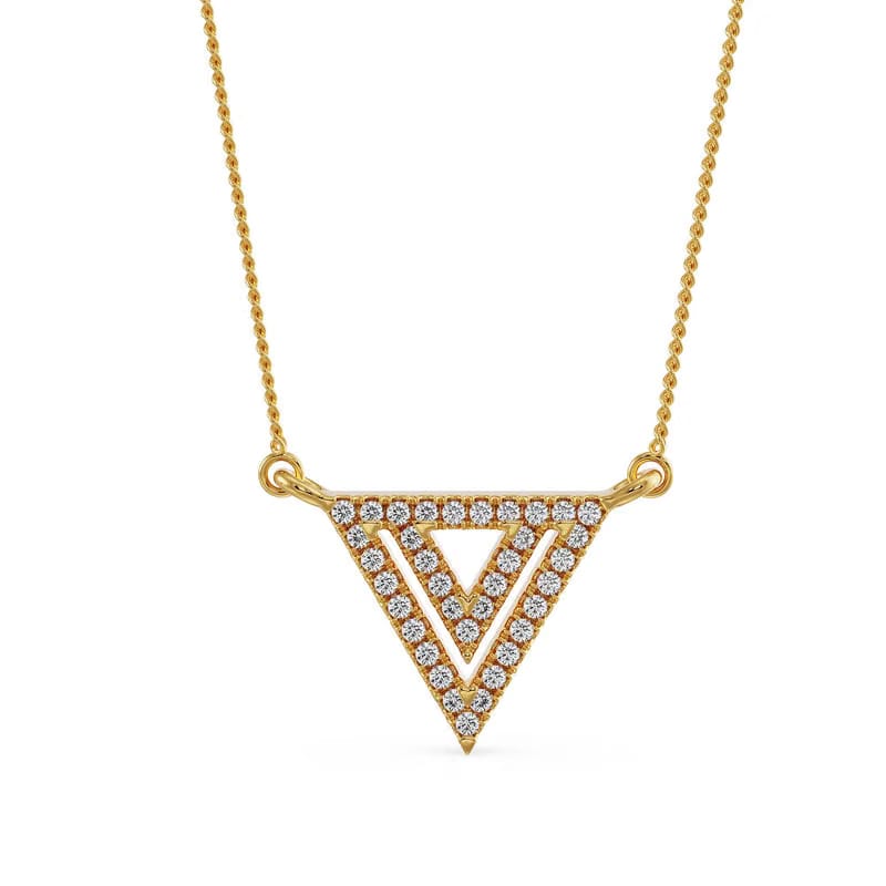 Inverted Triangle Lab Grown Diamond Necklace