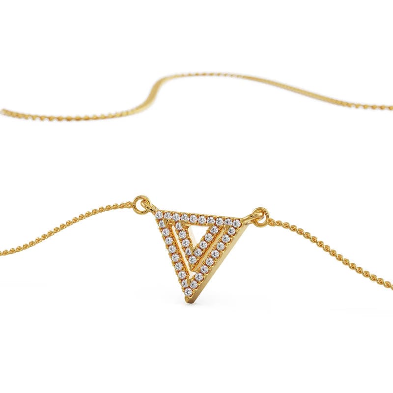 Inverted Triangle Lab Grown Diamond Necklace