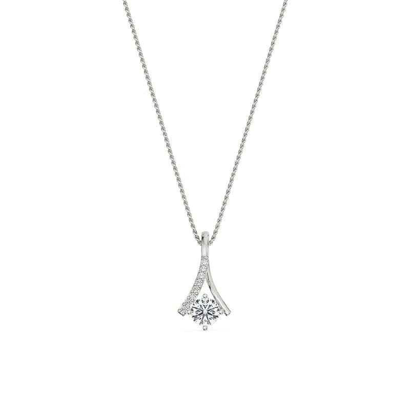 Inverted V Lab Grown Diamond Pendant
