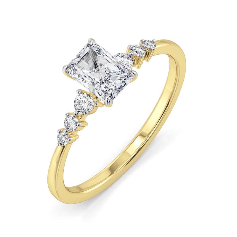 Isha Radiant Lab Grown Diamond Engagement Ring