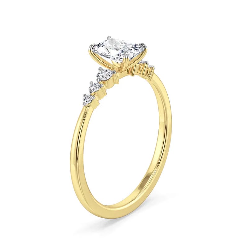 Isha Radiant Lab Grown Diamond Engagement Ring 9KT