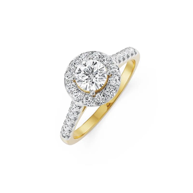 Jessica Round Halo Lab Grown Diamond Ring