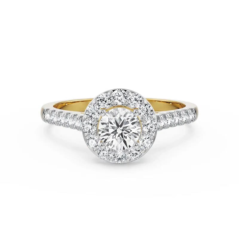 Jessica Round Halo Lab Grown Diamond Ring 9KT