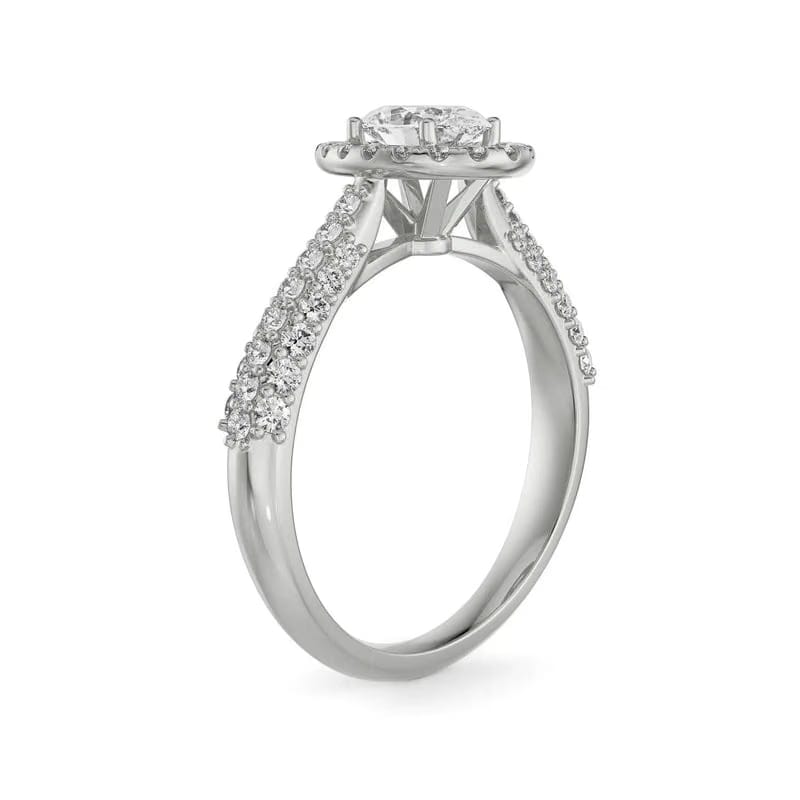 Jessy Oval Lab Grown Diamond Halo Ring