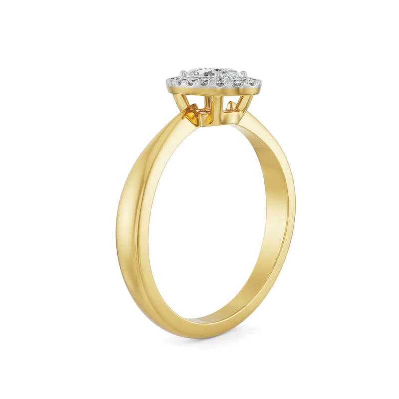 June Oval Halo Lab Diamond Engagement Ring