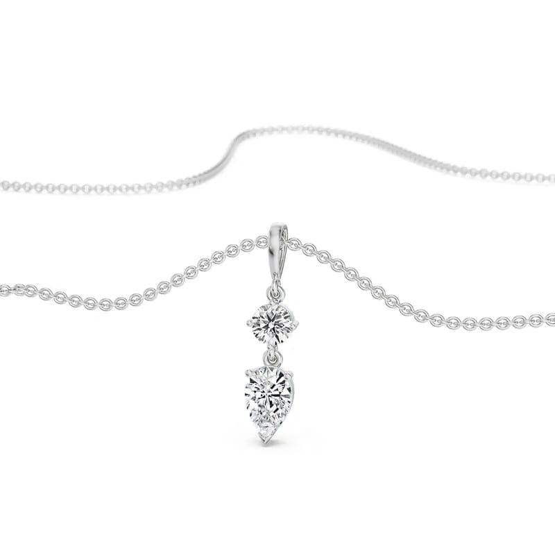 Kaya 2 Stone Lab Grown Diamond Solitaire Necklace