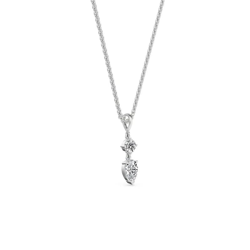 Kaya 2 Stone Lab Grown Diamond Solitaire Necklace