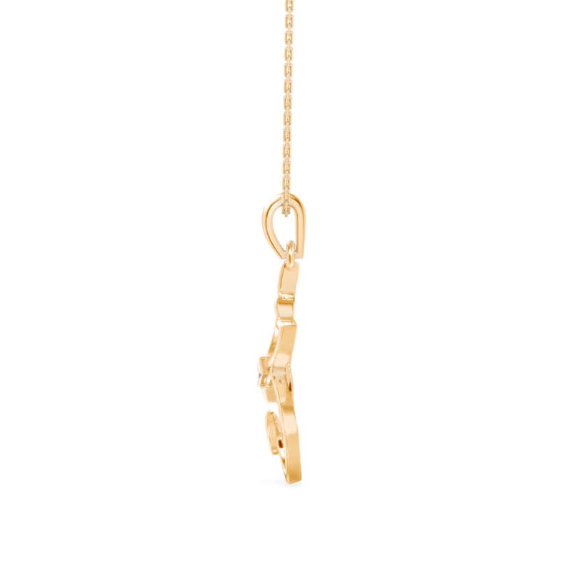 Kitty Cat Lab Grown Diamond Pendant 9KT