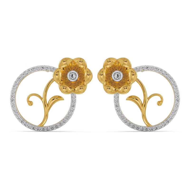 Lab Grown Diamond Blossom Earrings
