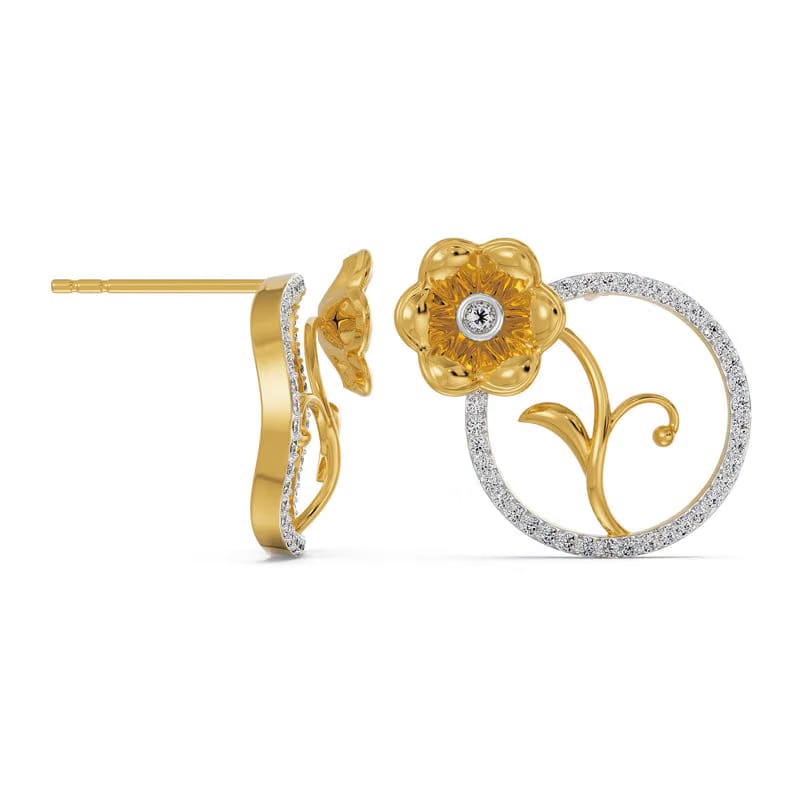 Lab Grown Diamond Blossom Earrings