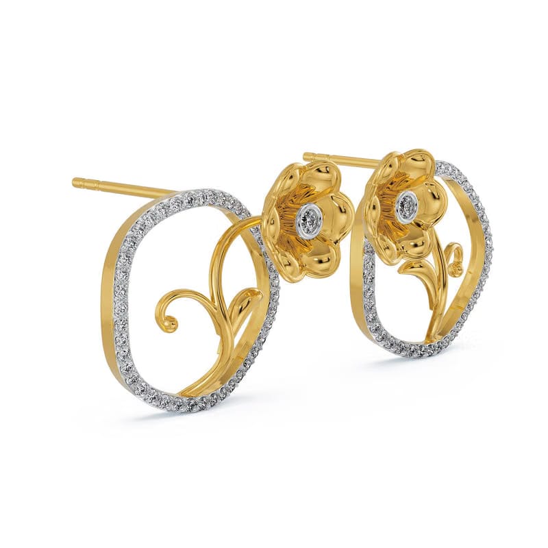 Lab Grown Diamond Blossom Earrings
