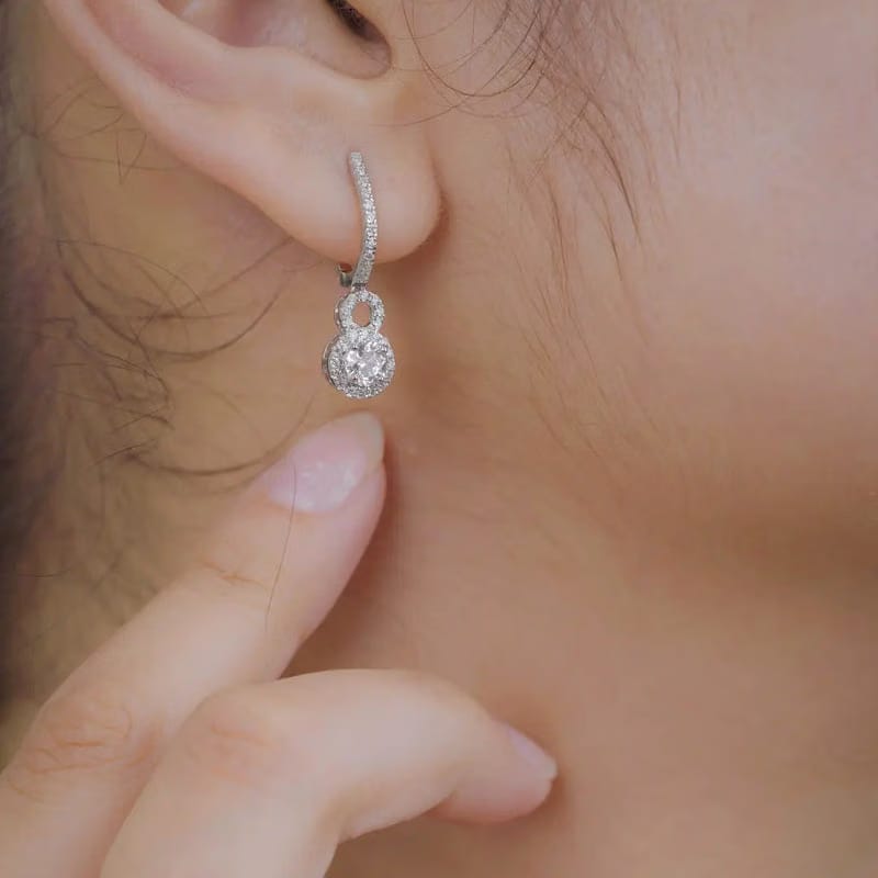 Lab Grown Diamond Droplet Earrings