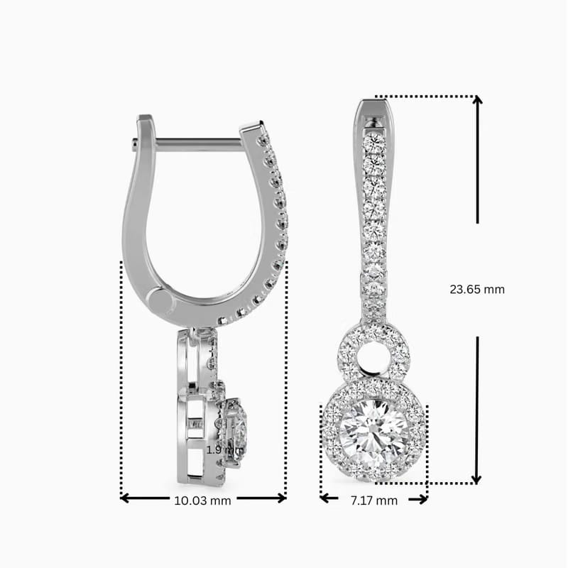 Lab Grown Diamond Droplet Earrings