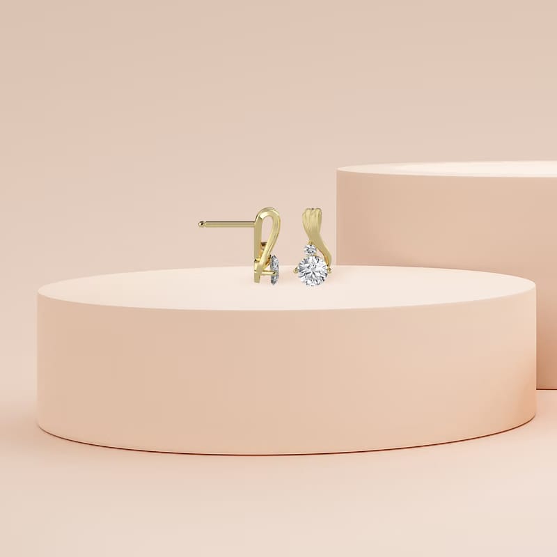 Lab Grown Diamond Melodic Solitaire Earrings