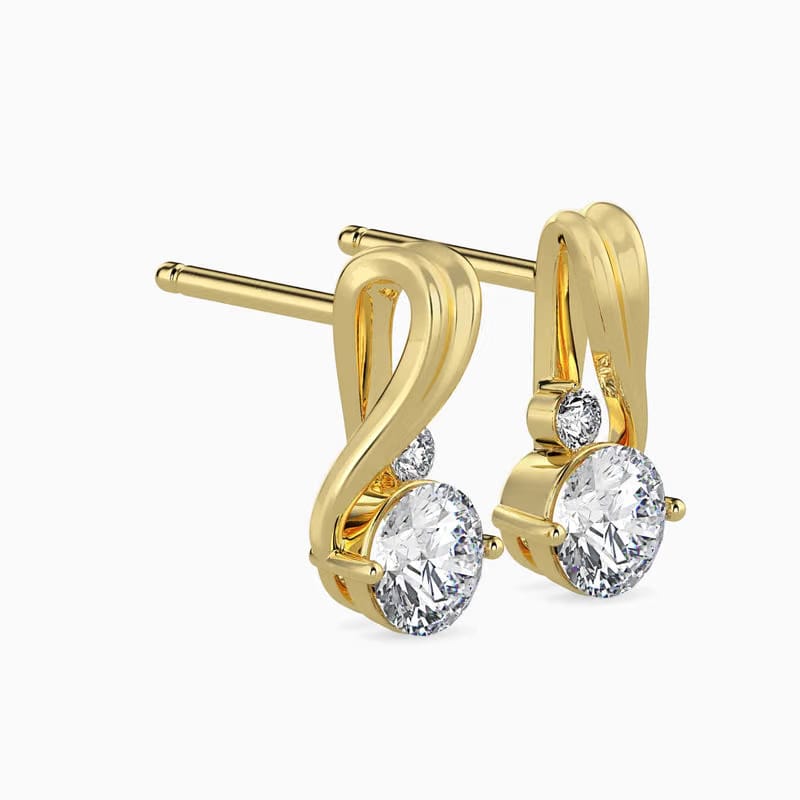 Lab Grown Diamond Melodic Solitaire Earrings