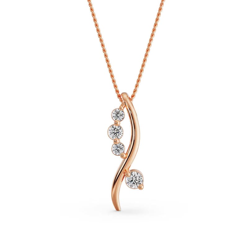 Lab Grown Diamond Quad Pendant 9KT