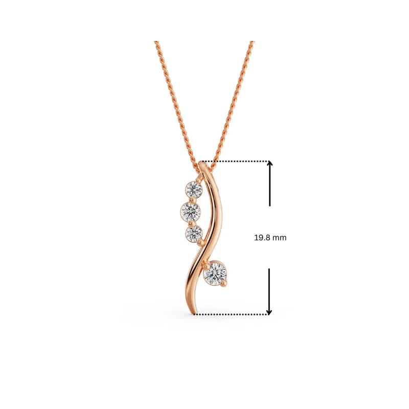 Lab Grown Diamond Quad Pendant 9KT
