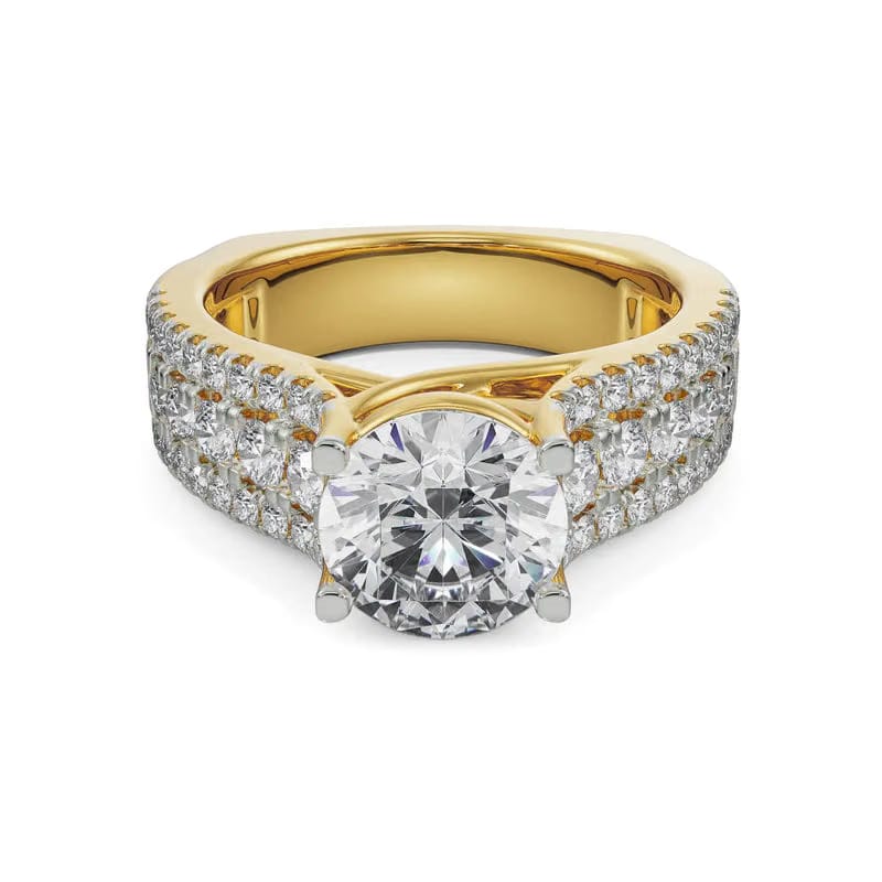 Lab Grown Diamond Solitaire Band Engagement Ring