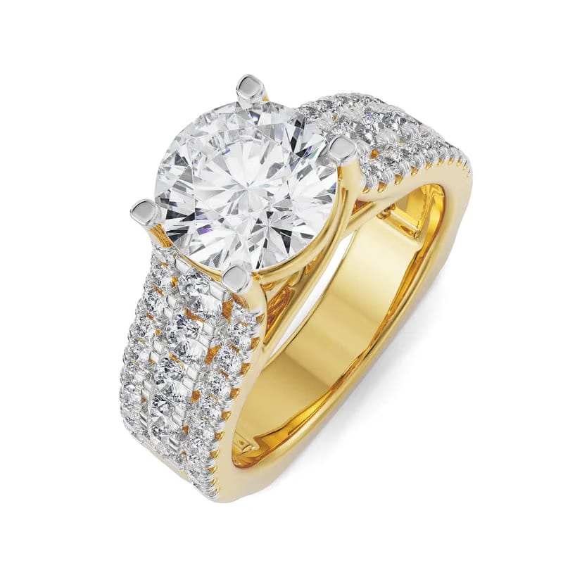 Lab Grown Diamond Solitaire Band Engagement Ring 9KT