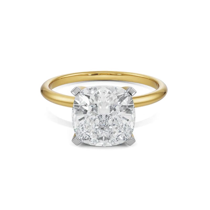 Lab Grown Diamond Solitaire Cushion Cut Engagement Ring 9KT